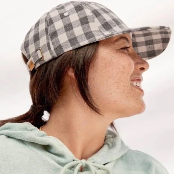 Cocus Pocus Anthropologie Flannel Buffalo Check Baseball Cap hat fall CUTE - Picture 2 of 4